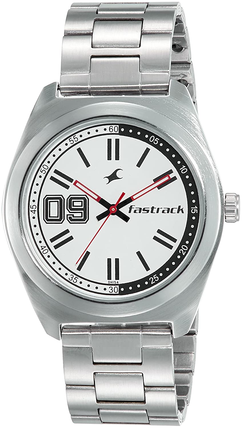 Fastrack Varsity (Analog Silver Dial Watch -NM3174SM01)